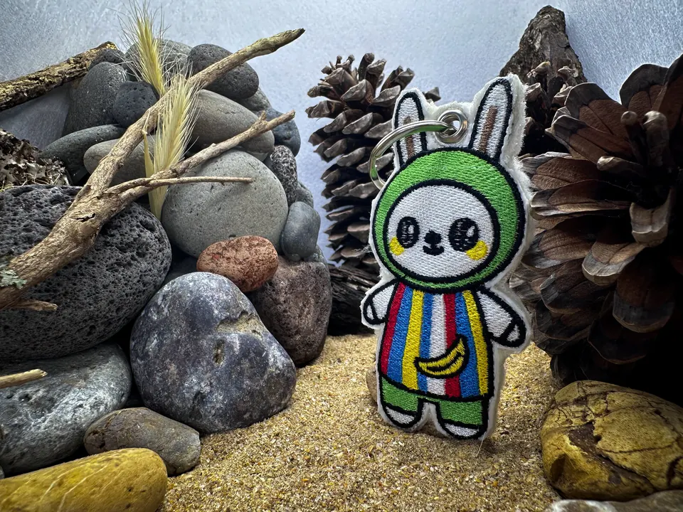 Madeirinho Banana Football — embroidered Madeirinho souvenir character