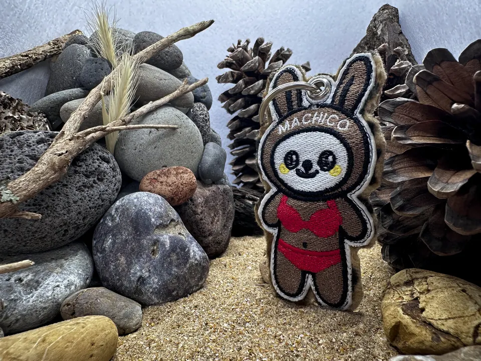 Madeirinho Machico Beach — embroidered Madeirinho souvenir character