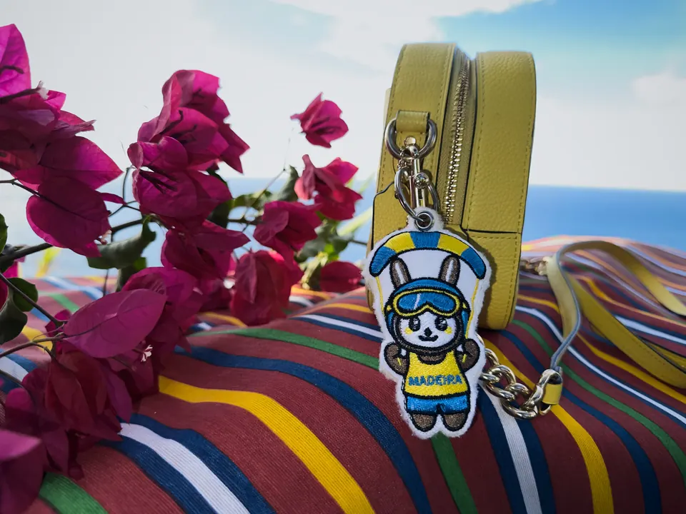 Madeirinho Paragliding — embroidered Madeirinho souvenir character