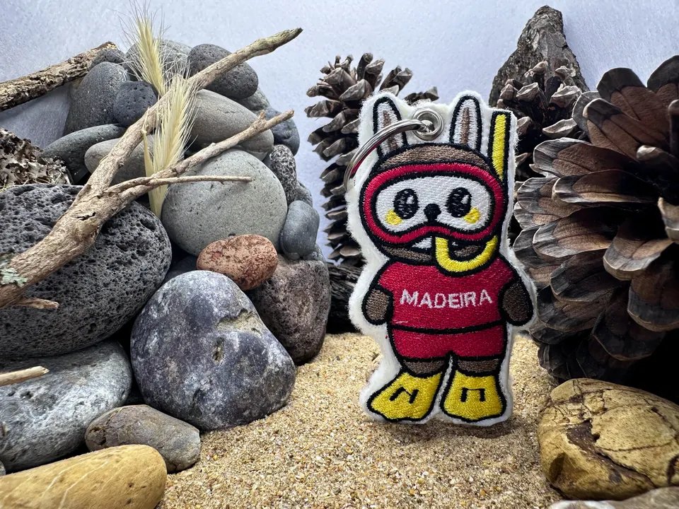 Madeirinho Snorkeling — embroidered Madeirinho souvenir character